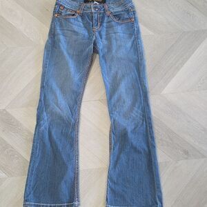 UKnighted Womans Bootcut Jeans Size 6 Waist Designer Denim USA Made